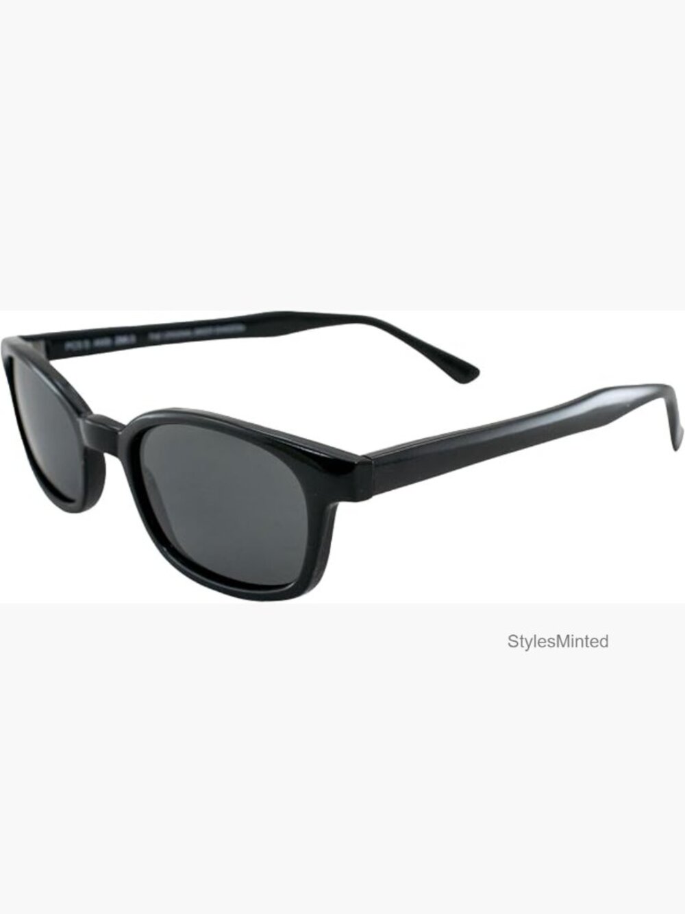 20% Larger Polarized Lenses Biker Sunglasses Black Frame